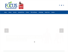 Tablet Screenshot of focus4massage.com